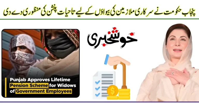 Punjab Govt Approves Lifetime Pension for Widows of Government Employees – August 2025 Update