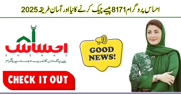 احساس پروگرام 8171 پیسے چیک کرنے کا نیا اور آسان طریقہ 2025